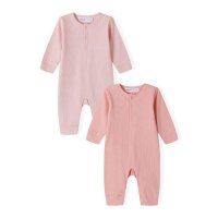 18BABY 21B: 2 Pack Ribbed Romper (NB-6 Months)